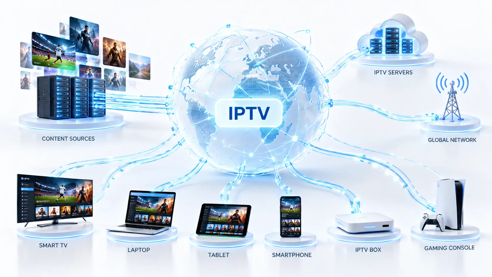 TiviMate-Benutzeroberfläche auf einem Android TV mit EPG-Raster